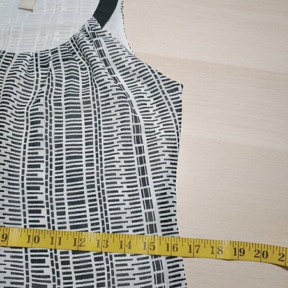 BANANA REPUBLIC Black and white gathered pleated neckline camisole - Picture 7 of 10